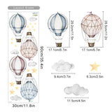 Hot air balloon and clouds nursery wall decals – design detail