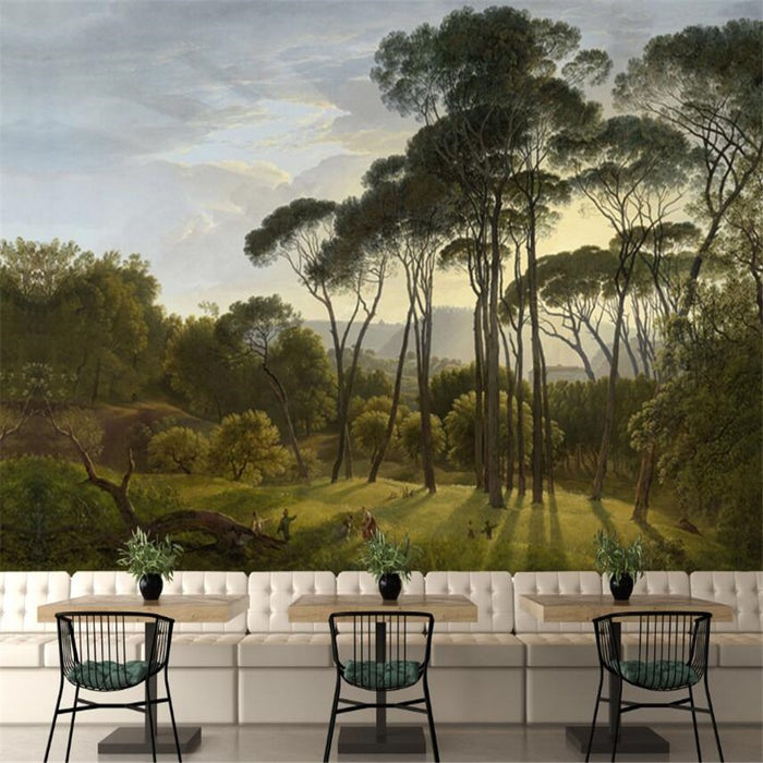 Landscape rainforest bedroom mural wallpaper – design detail