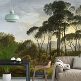 Landscape rainforest mural wallpaper for a bedroom