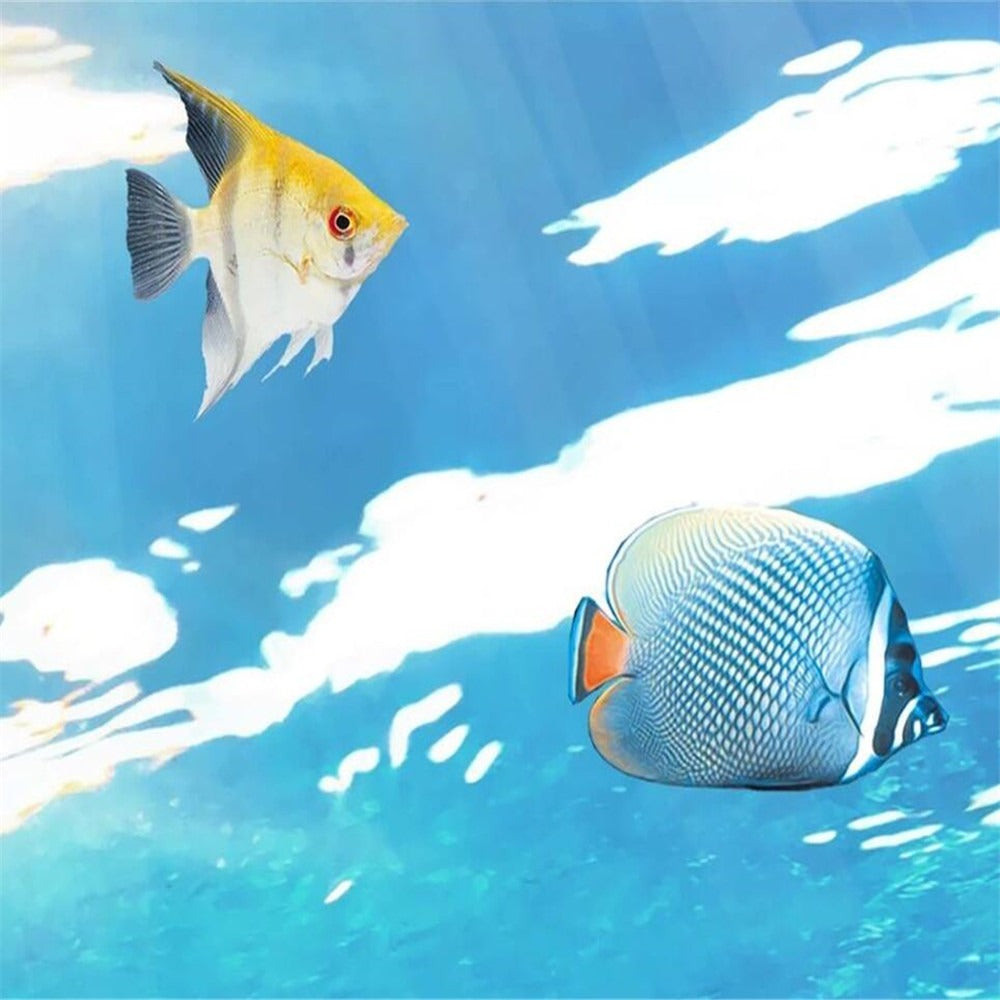 Underwater fish frenzy reef mural wallpaper – design detail