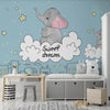 Sweet Dreams Baby Elephant Nursery Mural Wallpaper
