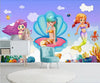 Seashell Mermaids Children's Mural Wallpaper – Girls