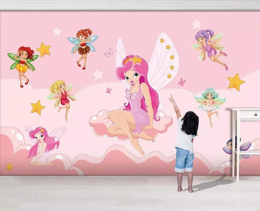 Magical fairies princess mural wallpaper – design detail