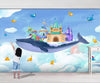 Whale & King Castle Children's Mural Wallpaper – Boys